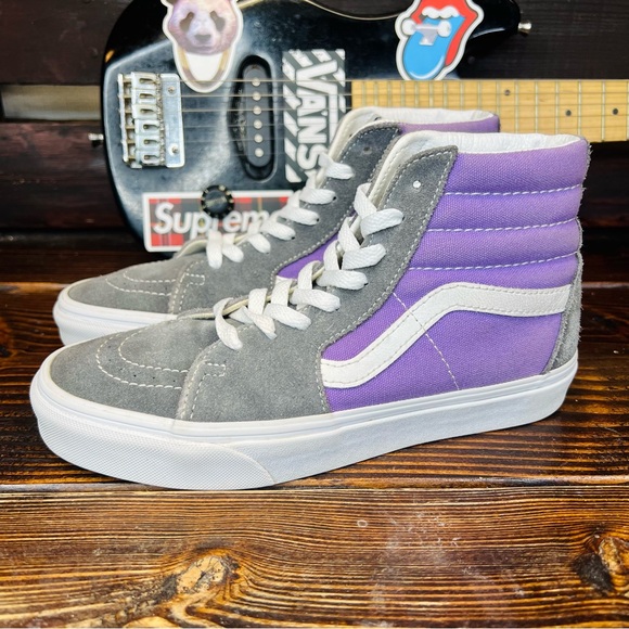 Vans Shoes - Vans SK8-Hi Retro Sport High Top Sneakers in Gray & Purple